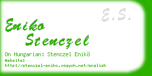 eniko stenczel business card